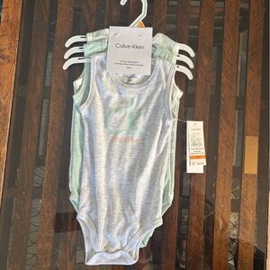 Calvin Klein Gray and Mint Bodysuits